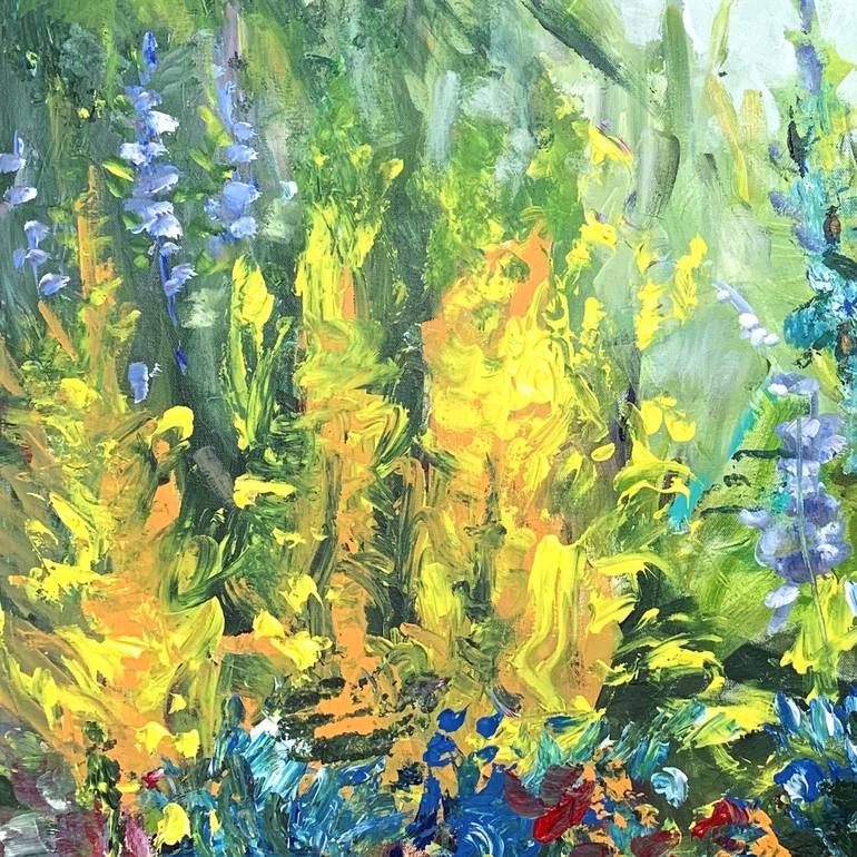 Original Abstract Expressionism Floral Painting by Irina Laube