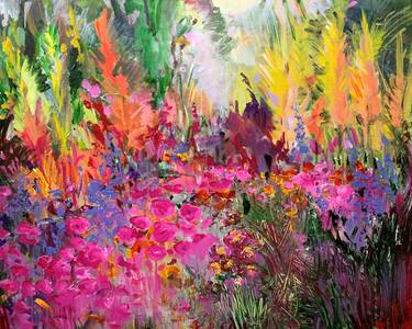 Original Abstract Expressionism Floral Paintings by Irina Laube