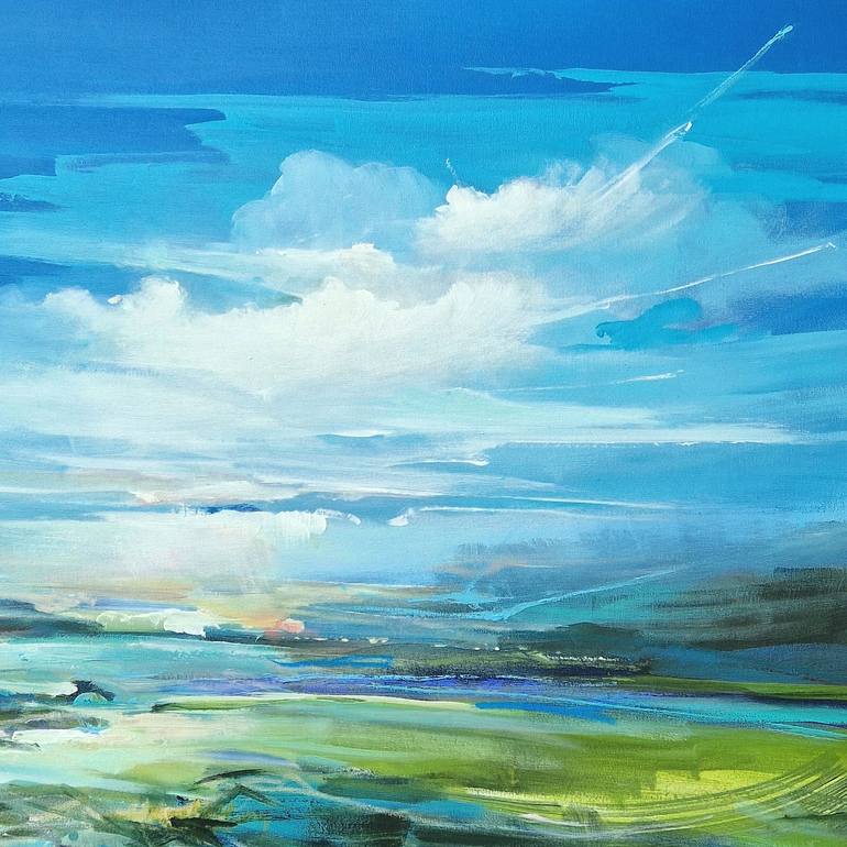 Original Abstract Landscape Painting by Irina Laube