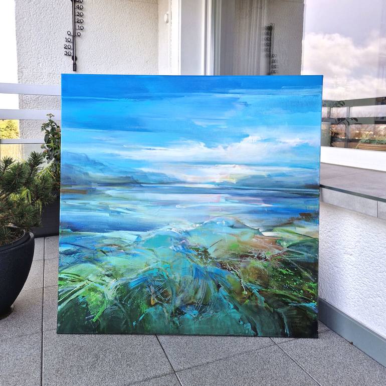 Original Abstract Landscape Painting by Irina Laube