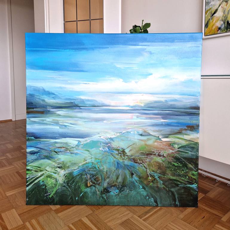Original Abstract Landscape Painting by Irina Laube