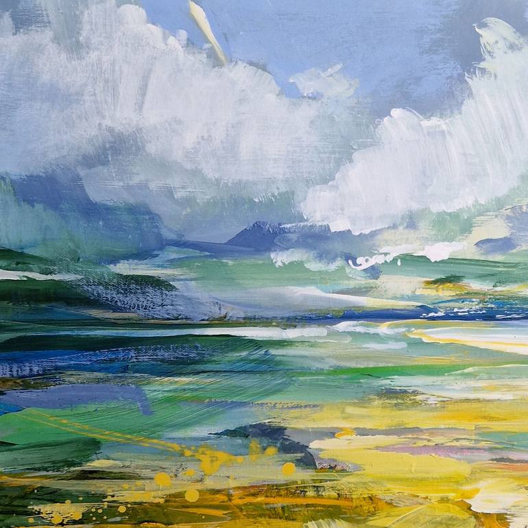 Original Abstract Expressionism Landscape Painting by Irina Laube