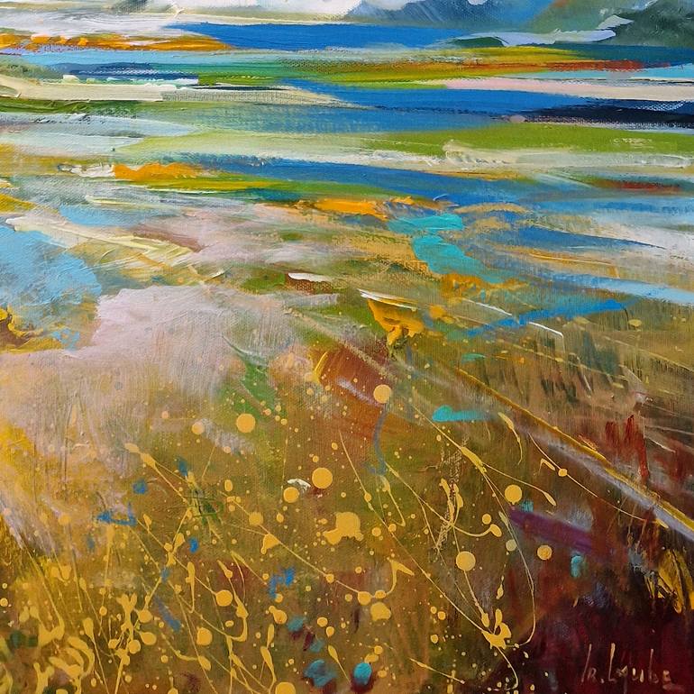 Original Abstract Expressionism Landscape Painting by Irina Laube