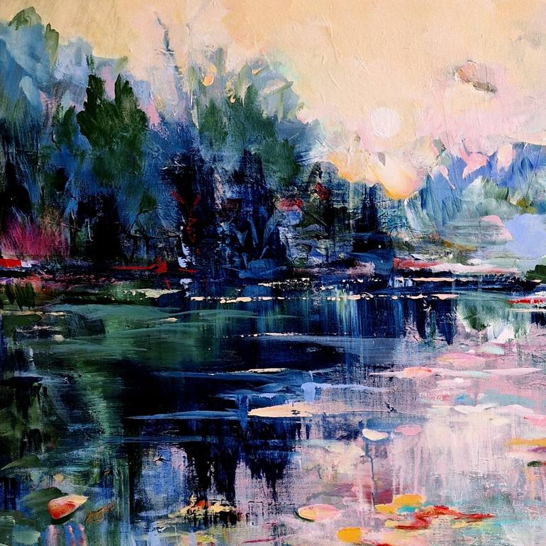 Original Abstract Expressionism Landscape Painting by Irina Laube