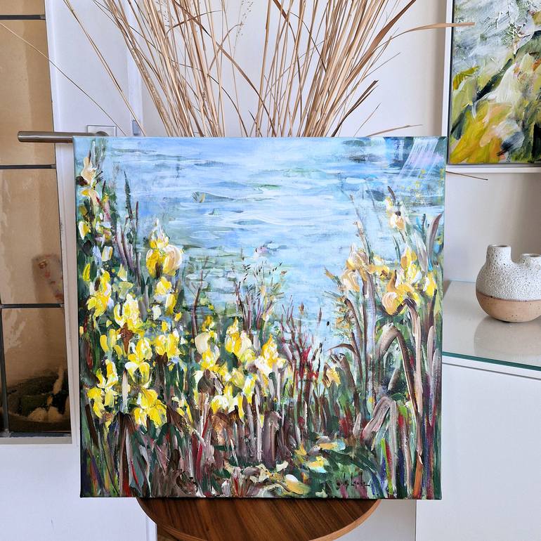 Original Expressionism Floral Painting by Irina Laube