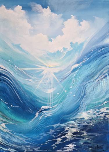 Original Abstract Seascape Paintings by Irina Laube