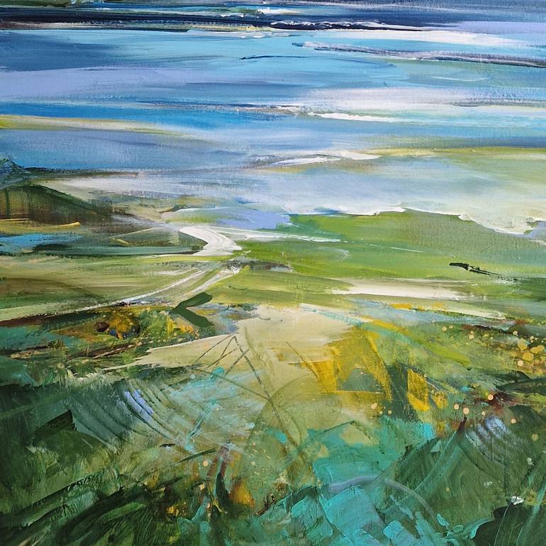 Original Abstract Expressionism Landscape Painting by Irina Laube
