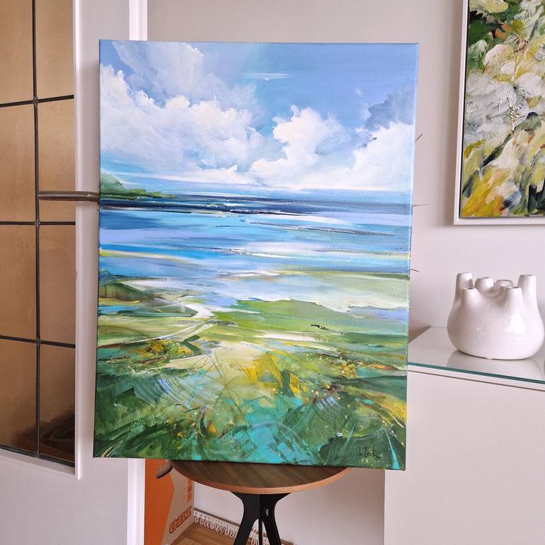 Original Abstract Expressionism Landscape Painting by Irina Laube