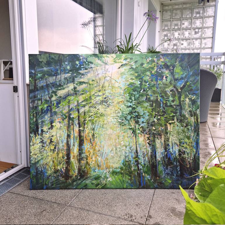 Original Expressionism Landscape Painting by Irina Laube