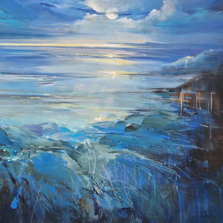 Original Abstract Expressionism Landscape Painting by Irina Laube