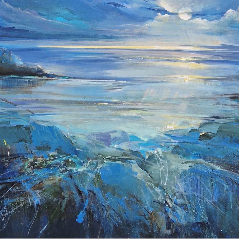 Original Abstract Expressionism Landscape Painting by Irina Laube