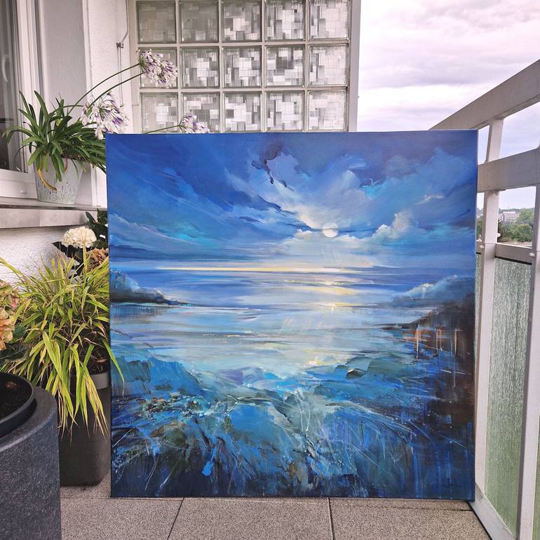 Original Abstract Expressionism Landscape Painting by Irina Laube