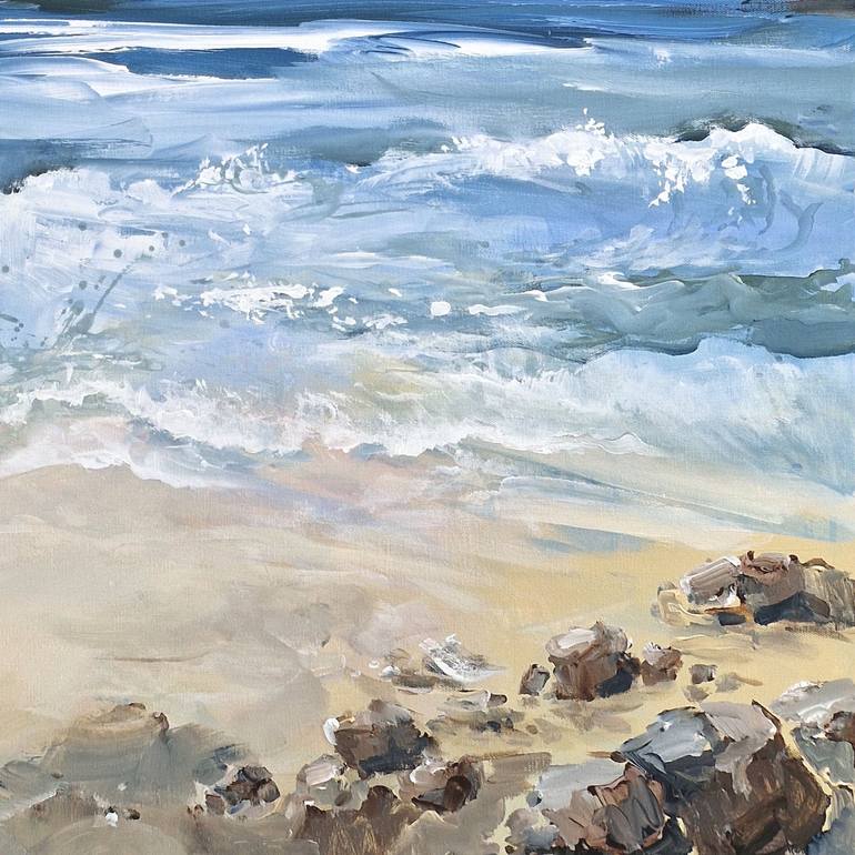 Original Expressionism Seascape Painting by Irina Laube