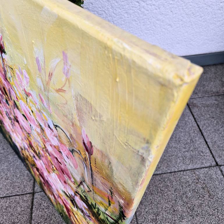 Original Abstract Expressionism Floral Painting by Irina Laube