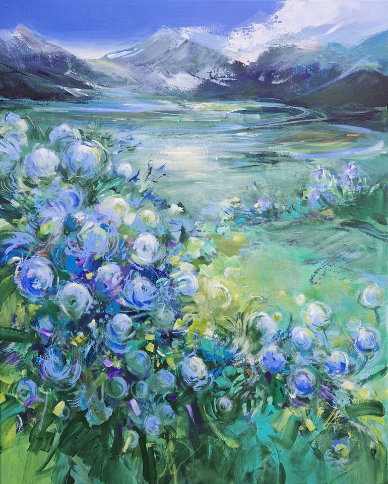 Summer in the mountains I Painting by Irina Laube | Saatchi Art