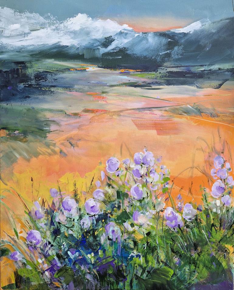 Original Abstract Expressionism Landscape Paintings by Irina Laube