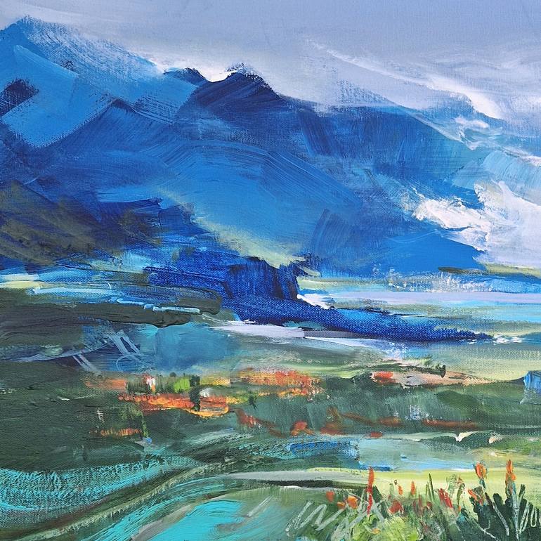 Original Abstract Expressionism Landscape Painting by Irina Laube