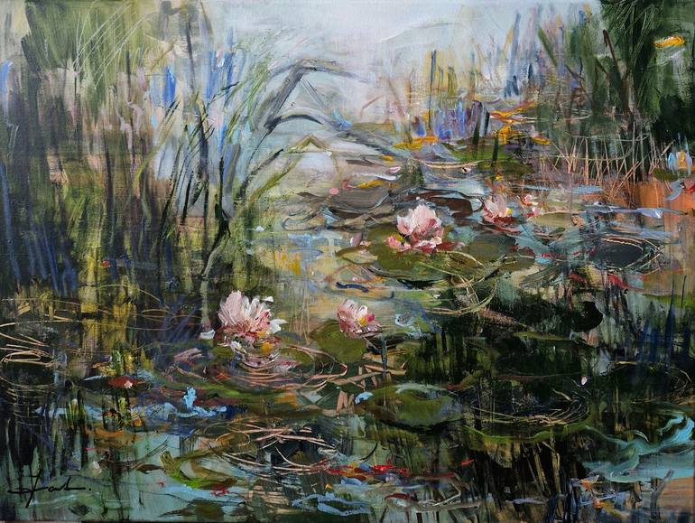 Original Abstract Expressionism Floral Paintings by Irina Laube
