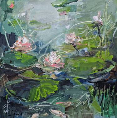 Original Abstract Expressionism Floral Paintings by Irina Laube