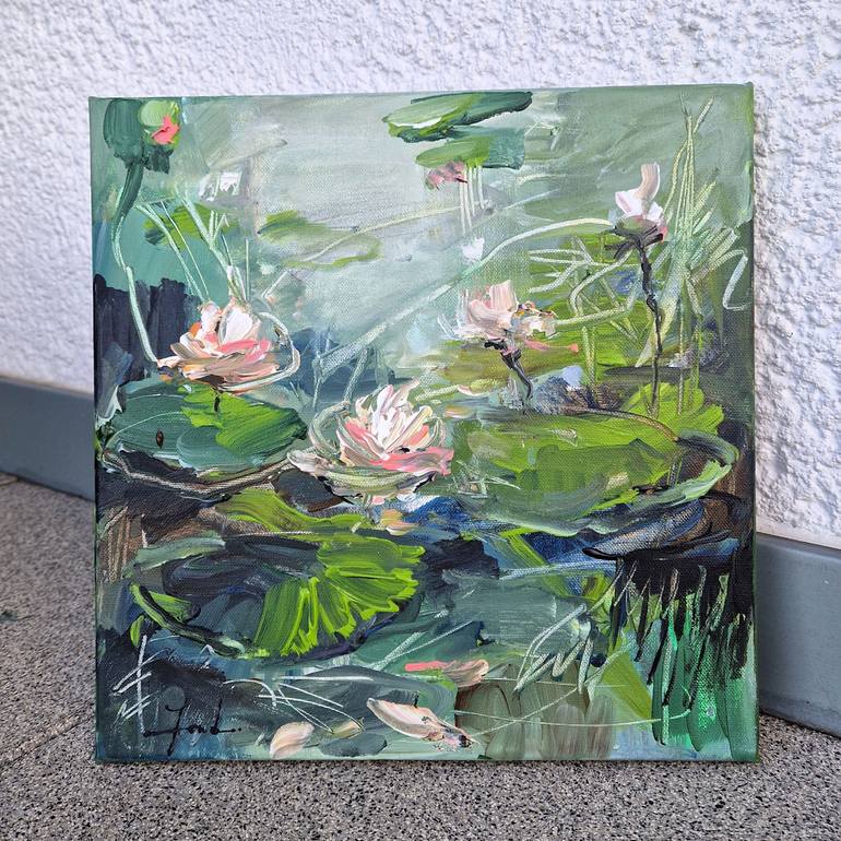 Original Abstract Expressionism Floral Painting by Irina Laube