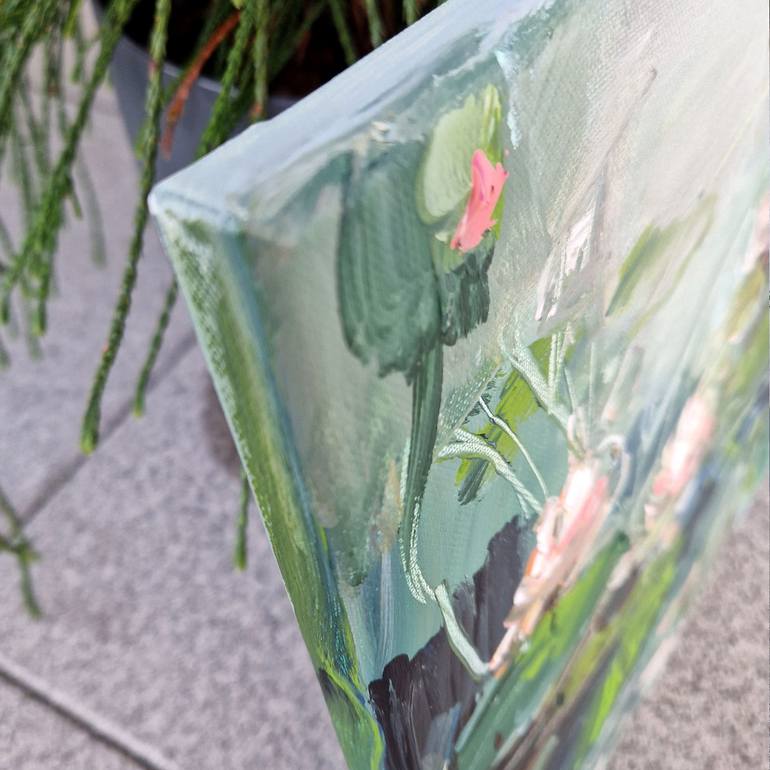 Original Abstract Expressionism Floral Painting by Irina Laube