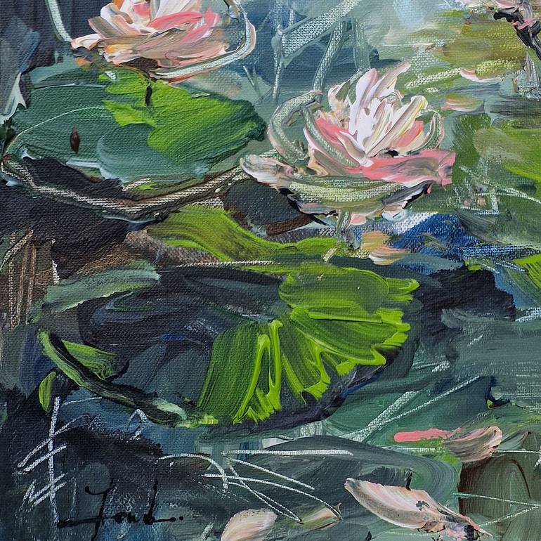 Original Abstract Expressionism Floral Painting by Irina Laube