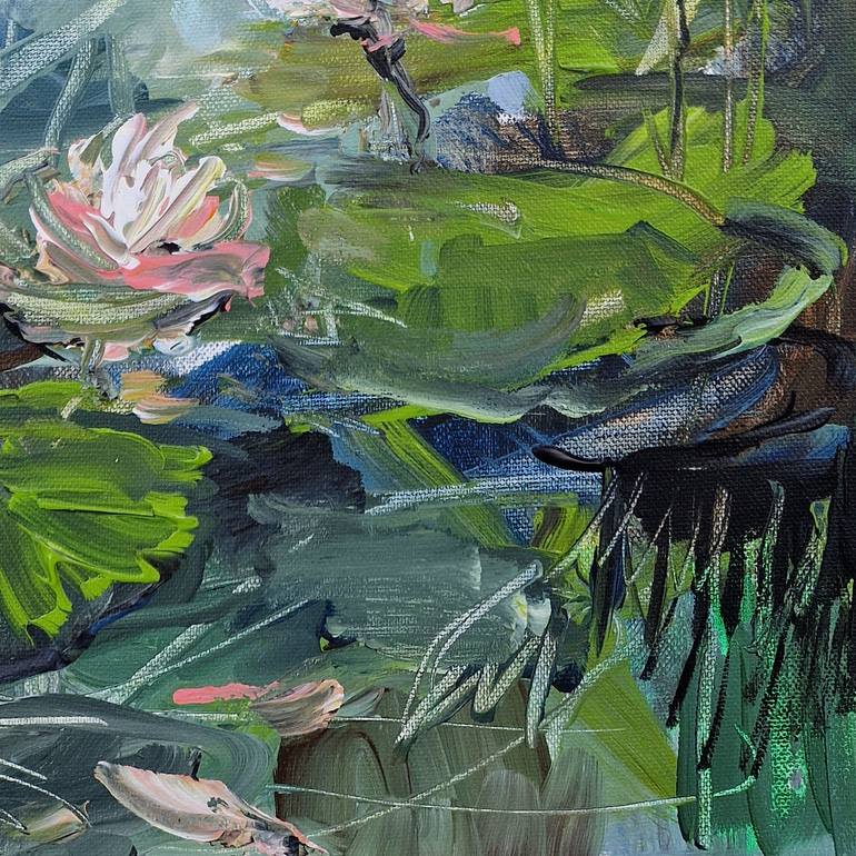 Original Abstract Expressionism Floral Painting by Irina Laube