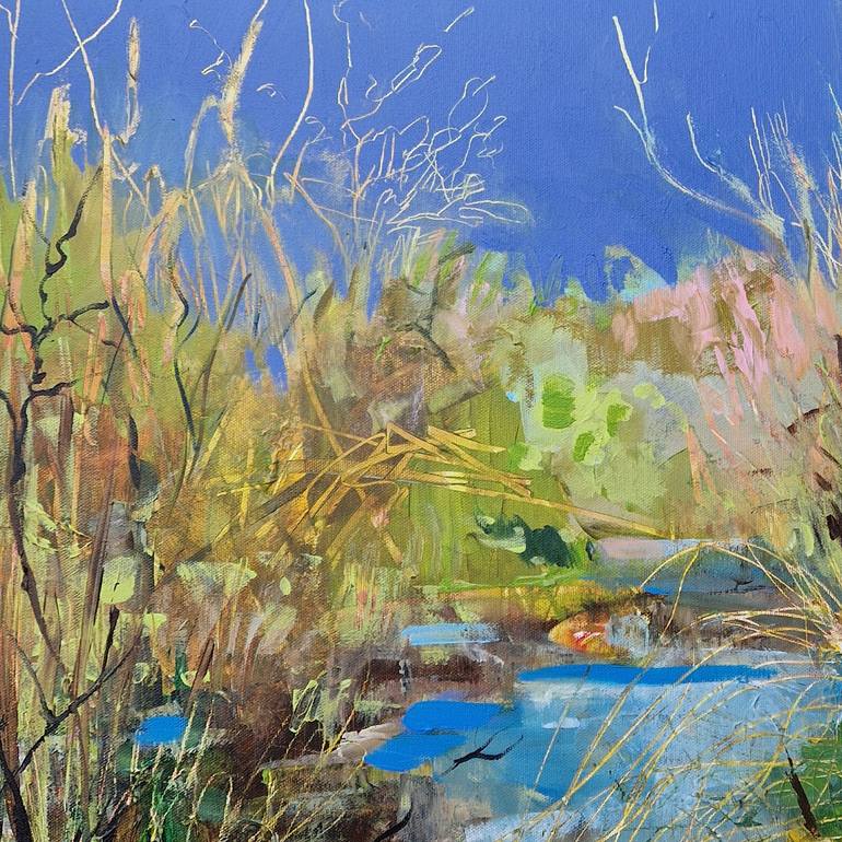 Original Abstract Expressionism Landscape Painting by Irina Laube