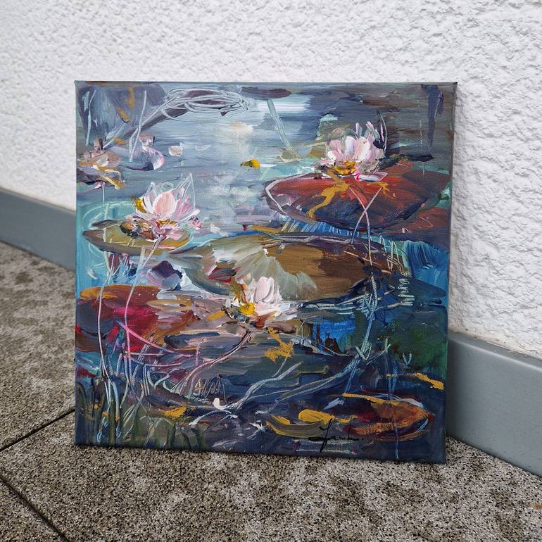 Original Abstract Expressionism Floral Painting by Irina Laube