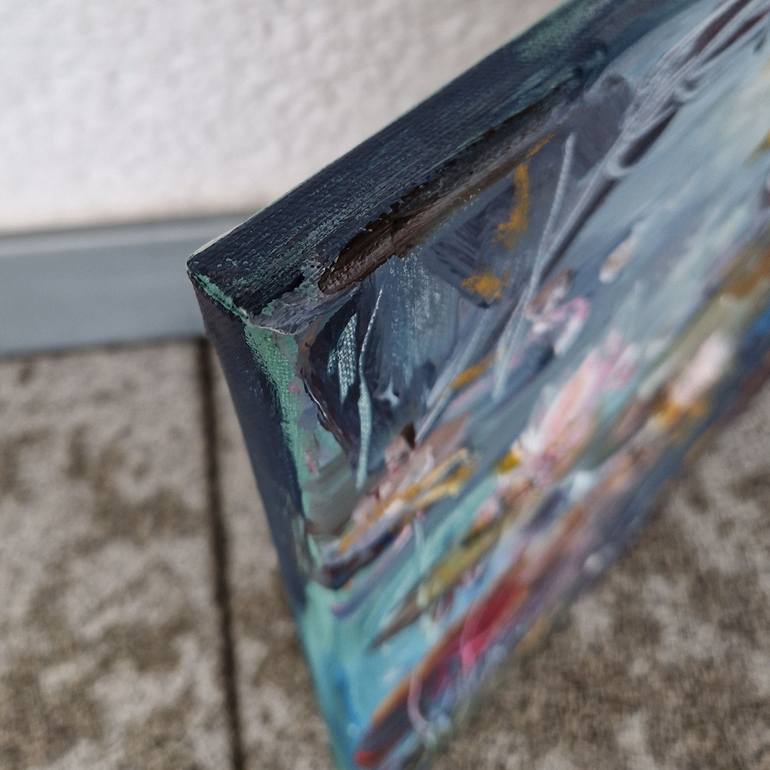 Original Abstract Expressionism Floral Painting by Irina Laube