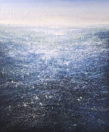 Original Abstract Seascape Painting by Irina Laube