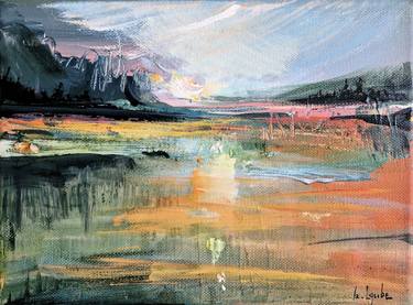 Original Abstract Expressionism Landscape Painting by Irina Laube