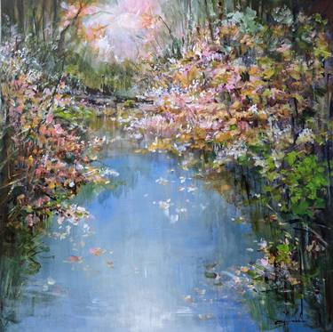 Original Expressionism Landscape Painting by Irina Laube
