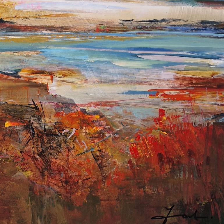 Original Abstract Expressionism Landscape Painting by Irina Laube