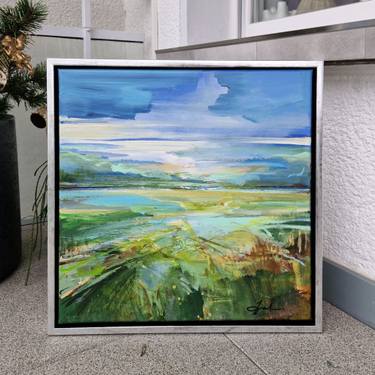 Original Abstract Expressionism Landscape Painting by Irina Laube