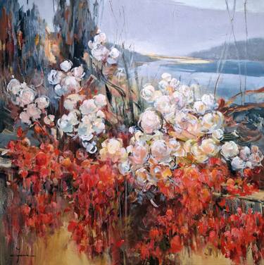 Original Impressionism Floral Painting by Irina Laube