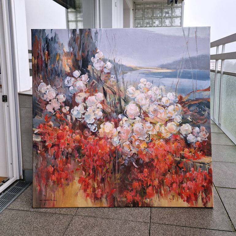 Original Impressionism Floral Painting by Irina Laube