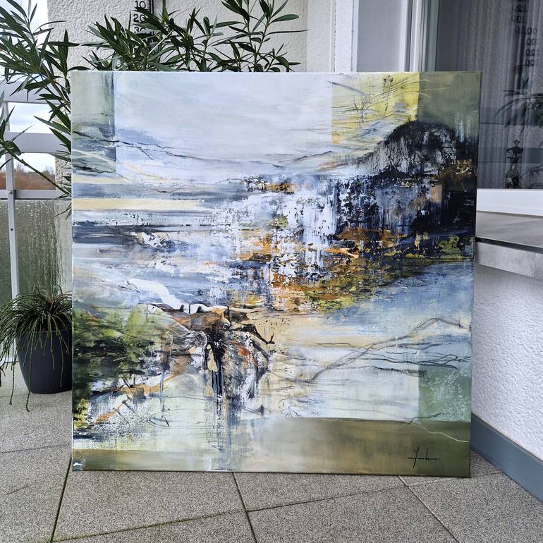 Original Abstract Expressionism Abstract Painting by Irina Laube