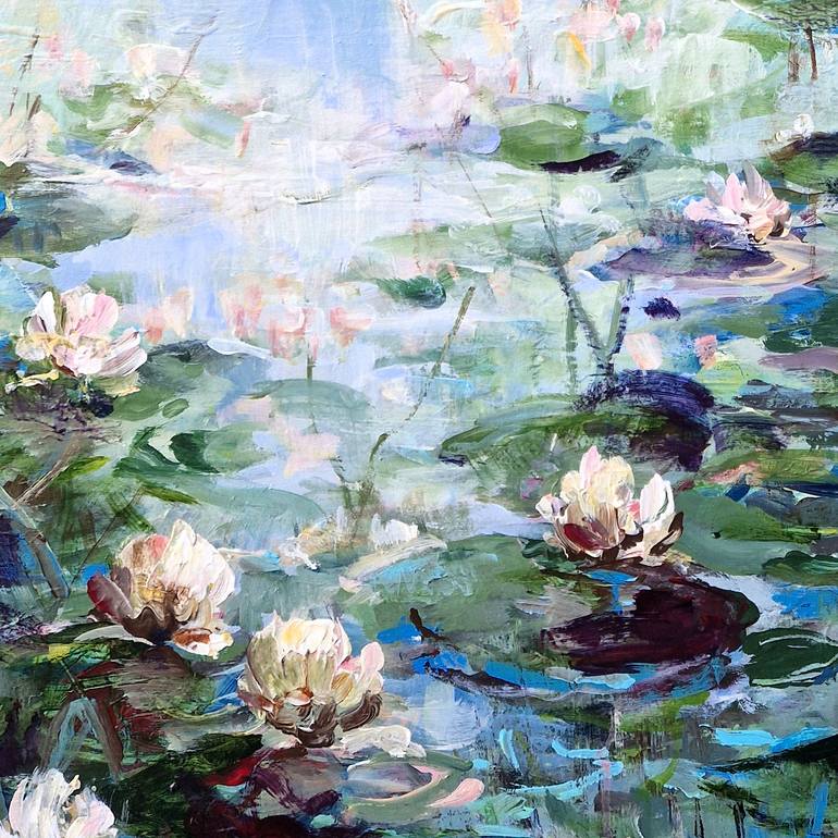 Original Abstract Expressionism Floral Painting by Irina Laube