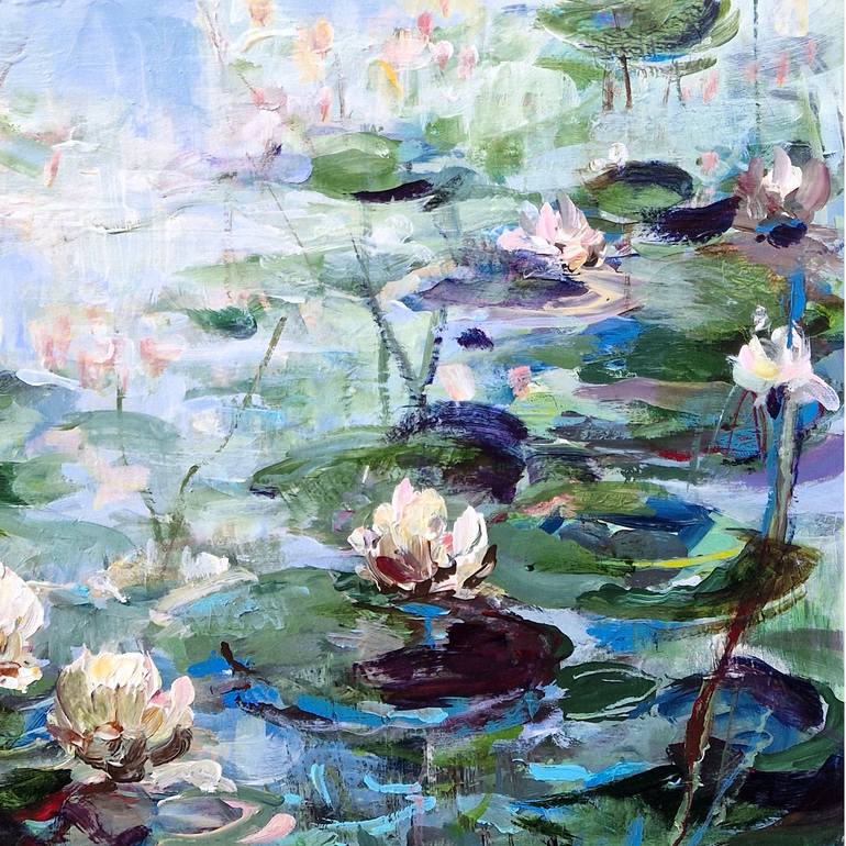 Original Abstract Expressionism Floral Painting by Irina Laube