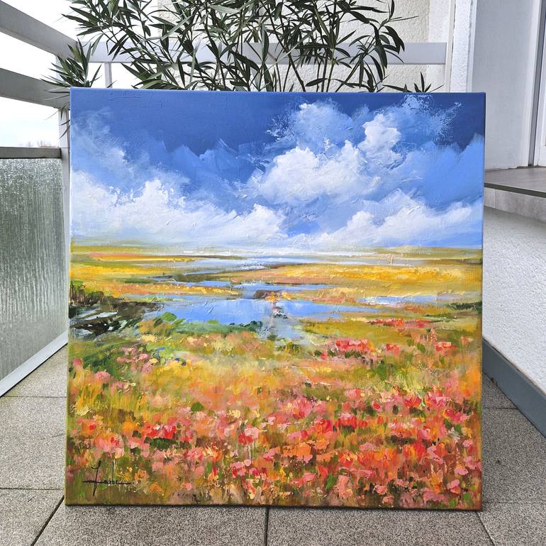 Original Expressionism Landscape Painting by Irina Laube