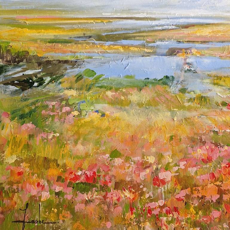Original Expressionism Landscape Painting by Irina Laube
