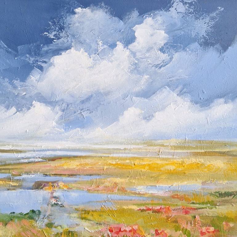 Original Expressionism Landscape Painting by Irina Laube