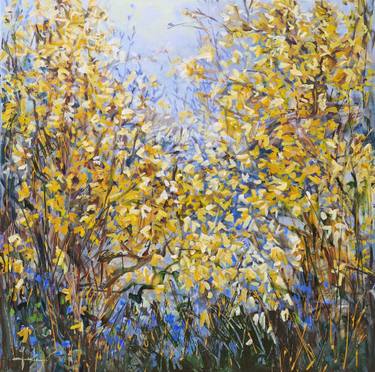 Original Abstract Expressionism Floral Paintings by Irina Laube