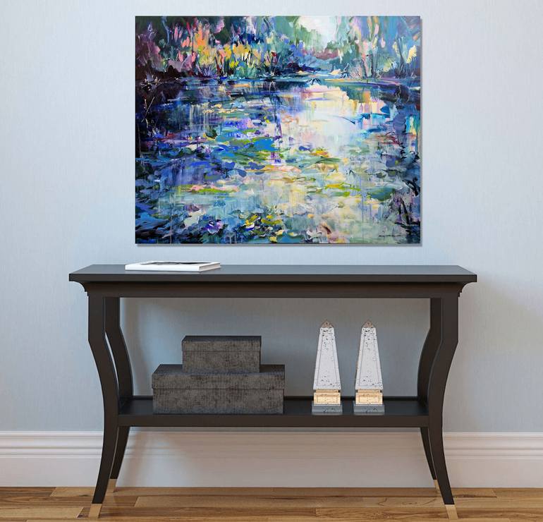 Original Abstract Expressionism Landscape Painting by Irina Laube