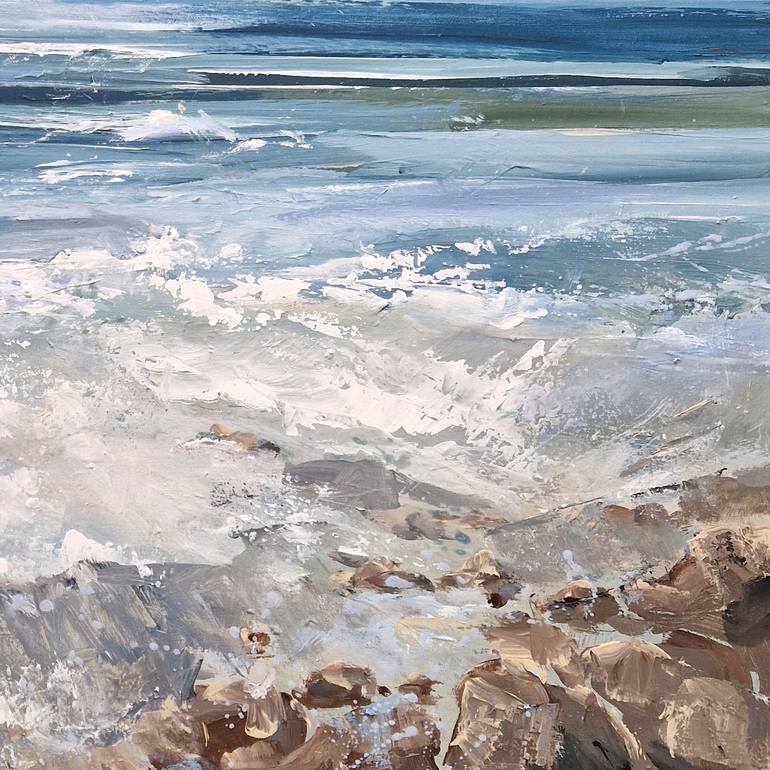 Original Expressionism Seascape Painting by Irina Laube