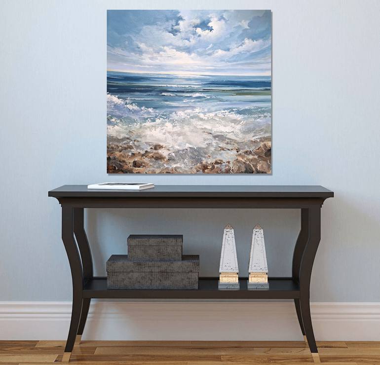 Original Expressionism Seascape Painting by Irina Laube