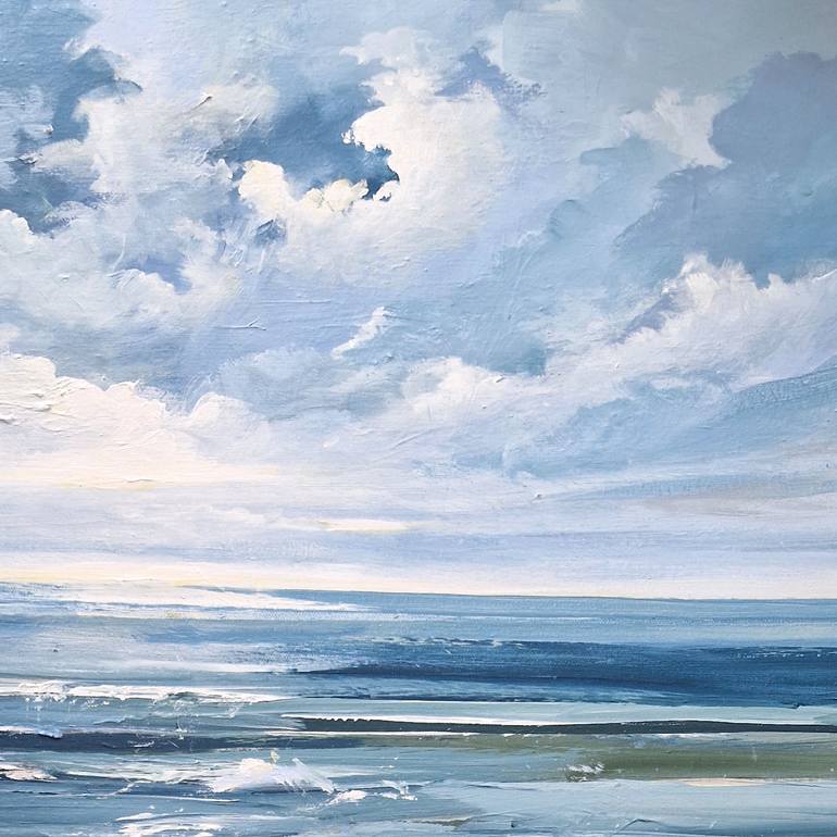 Original Expressionism Seascape Painting by Irina Laube