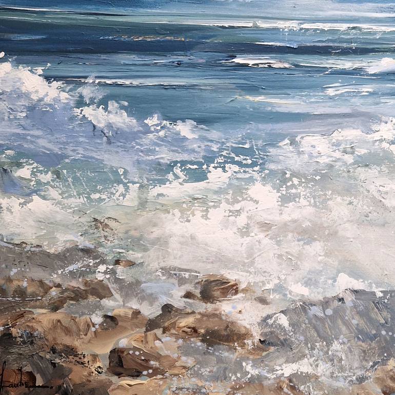 Original Expressionism Seascape Painting by Irina Laube