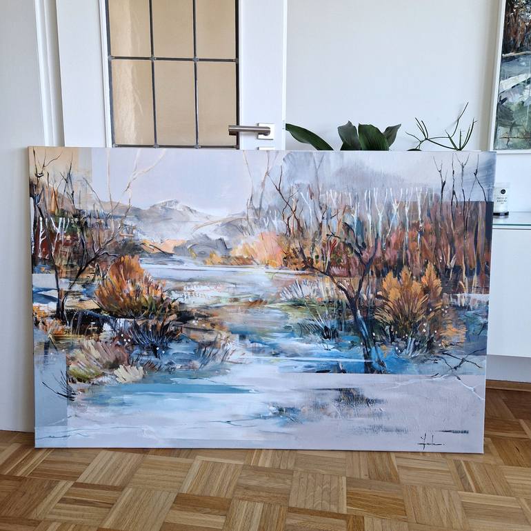 Original Abstract Expressionism Landscape Painting by Irina Laube